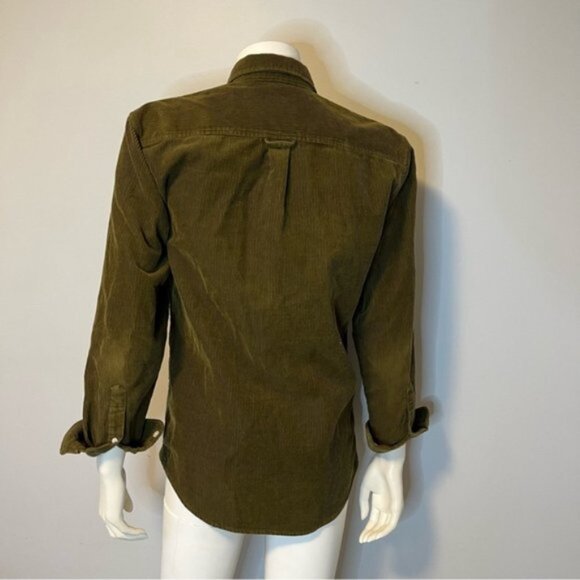 Frank And Oak Organic Cotton Corduroy Oversized Shirt in Brown Size XS - Picture 2 of 13